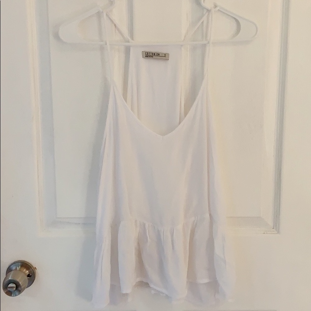 Cotton On White Racerback Tank Small